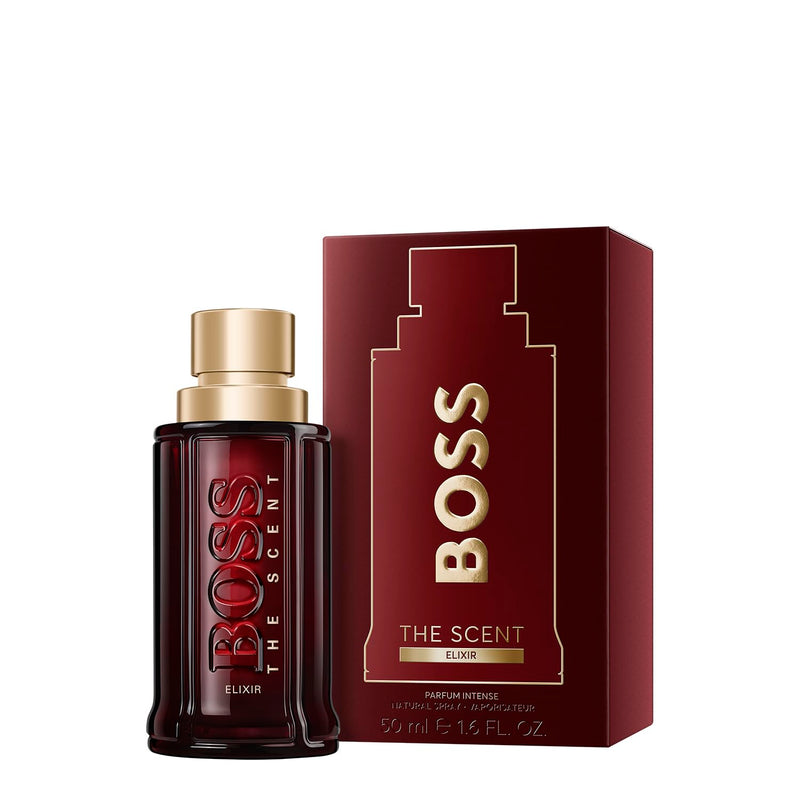 BOSS The Scent Elixir for Him - Ambery Fragrance with Notes of Pimento, Lavandin Absolute and Sandalwood - High Longevity - 50ml (Packaging May Vary)