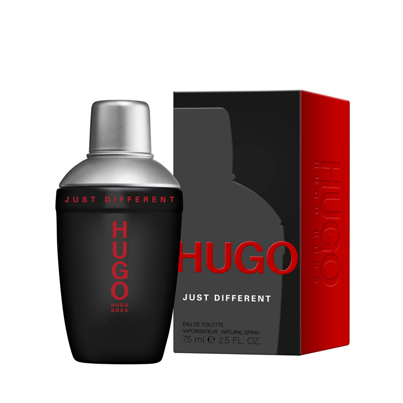 HUGO Just Different - Eau de Toilette for Him - Aromatic Fragrance with Notes of Iced Mint, Freesia, Basil, and Cashmeran - Medium Longevity - 75ml