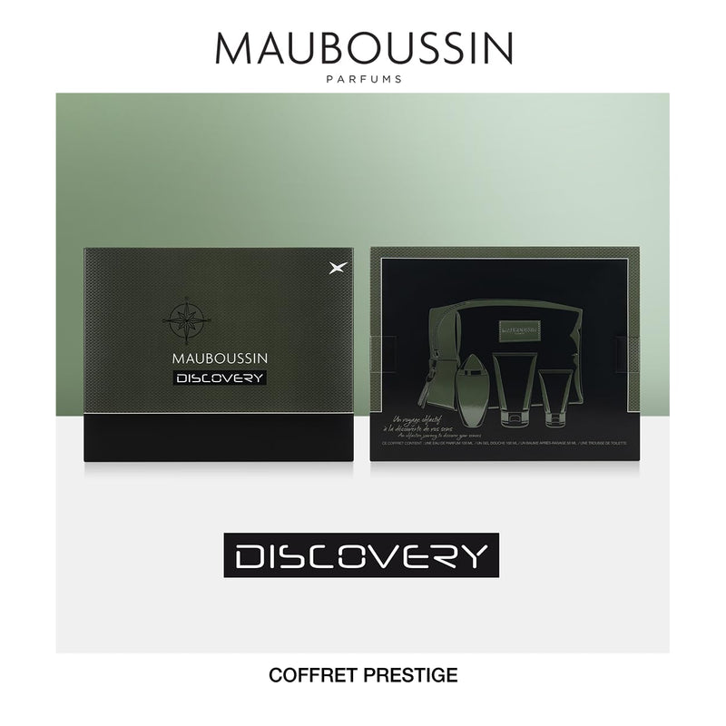 Mauboussin - Prestige Set Discovery : Eau de Parfum, Shower Gel, After-Shave Balm & Toiletry Bag