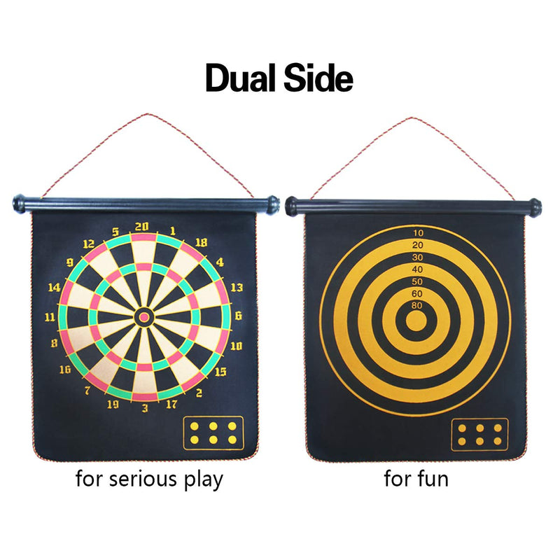 Magnetic Dart Board for Kids, 12pcs Magnetic Darts, 15" Double Sided Board Game Set, Safe Indoor Outdoor Family Game, Best Toy Gift for Teenager 5 6 7 8 9 10 11 12 13 14 15 Years Old Boys (15")