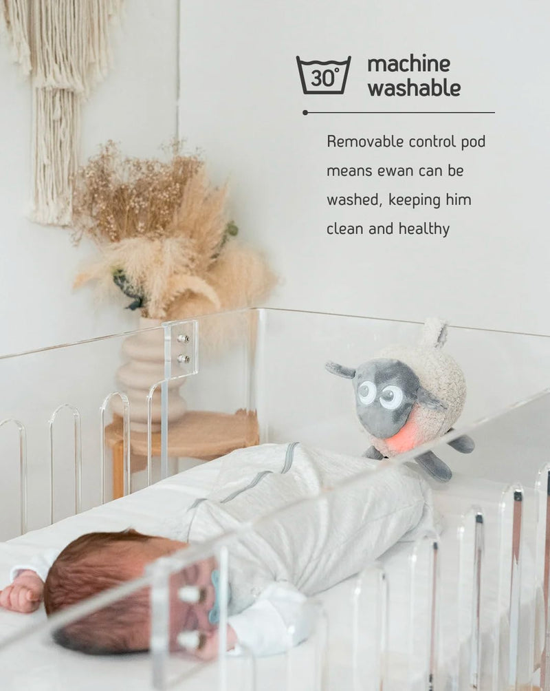 Sweet Dreamers, Ewan Deluxe with Shush, Grey | Baby & Toddler Sleep Aid Gift | Cry Activated Sensor & Nightlight | 5 Soothing White & Pink Noise Sounds | Auto-Off Timer | Machine Washable & Portable - Gift Guide