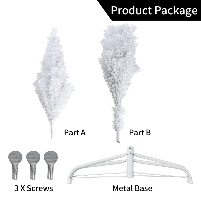VEYLIN 4ft White Christmas Tree 320 Tips Artificial Tree with Metal Stand - Gift Guide