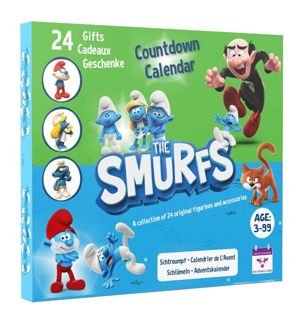 THE PURPLE COW ADVENT CALENDAR The original SMURFS Advent Calendar 2024 Collectible Cartoon Toys for Boys and Girls, 12 Figurines + 12 SMURFY gifts! Ages 3+. 24 Pieces - Gift Guide