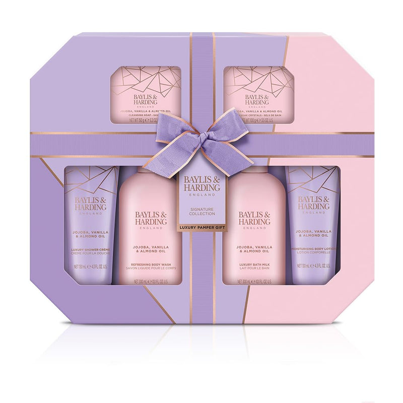 Baylis & Harding Jojoba, Vanilla & Almond Oil Ultimate Bathing Large Gift Set (Pack of 1) - Vegan Friendly