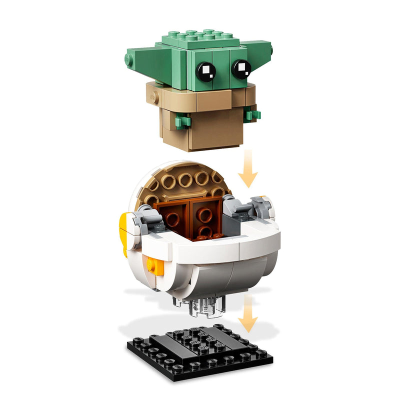 LEGO BrickHeadz Star Wars The Mandalorian & The Child 75317 Building Kit, Fun Building Toy for Kids and Any Star Wars Fan Featuring Buildable The Mandalorian and The Child Figures (295 Pieces)