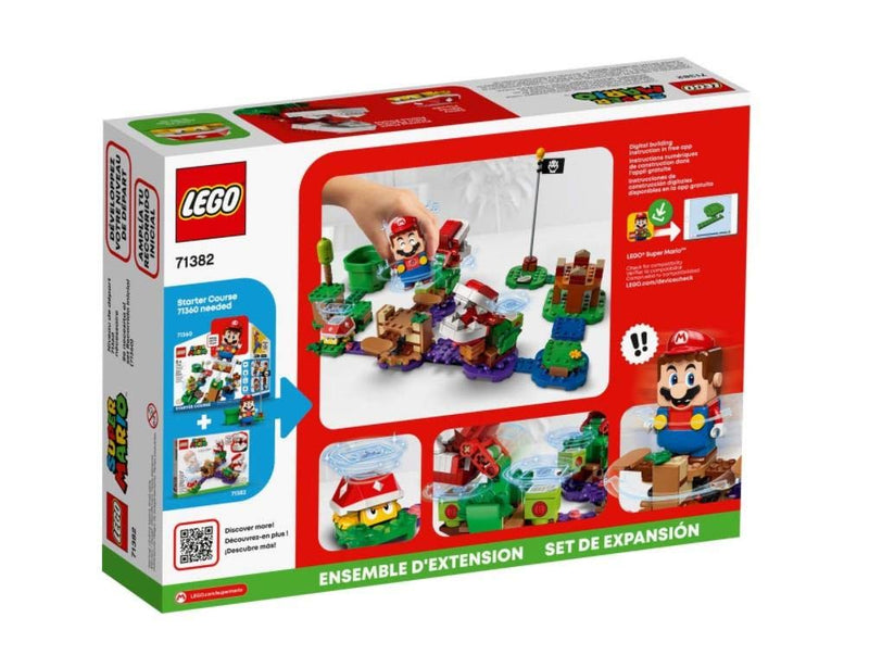 LEGO 71382 Super Mario Piranha Plant Puzzling Challenge Expansion Set, Soda Jungle Collectible Modular Playset with Spiny Figure
