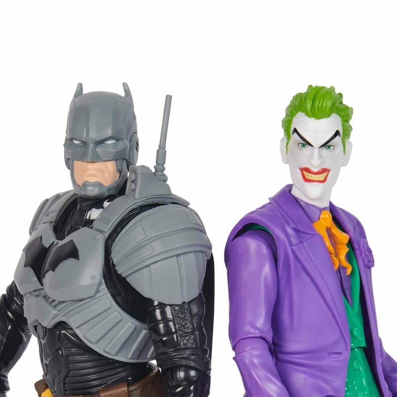 DC Comics, Batman Adventures, Batman vs The Joker Action Figures Set, 2 Figures, 12 Armour Accessories, 30-cm Super Hero Kids’ Toy for Boys and Girls