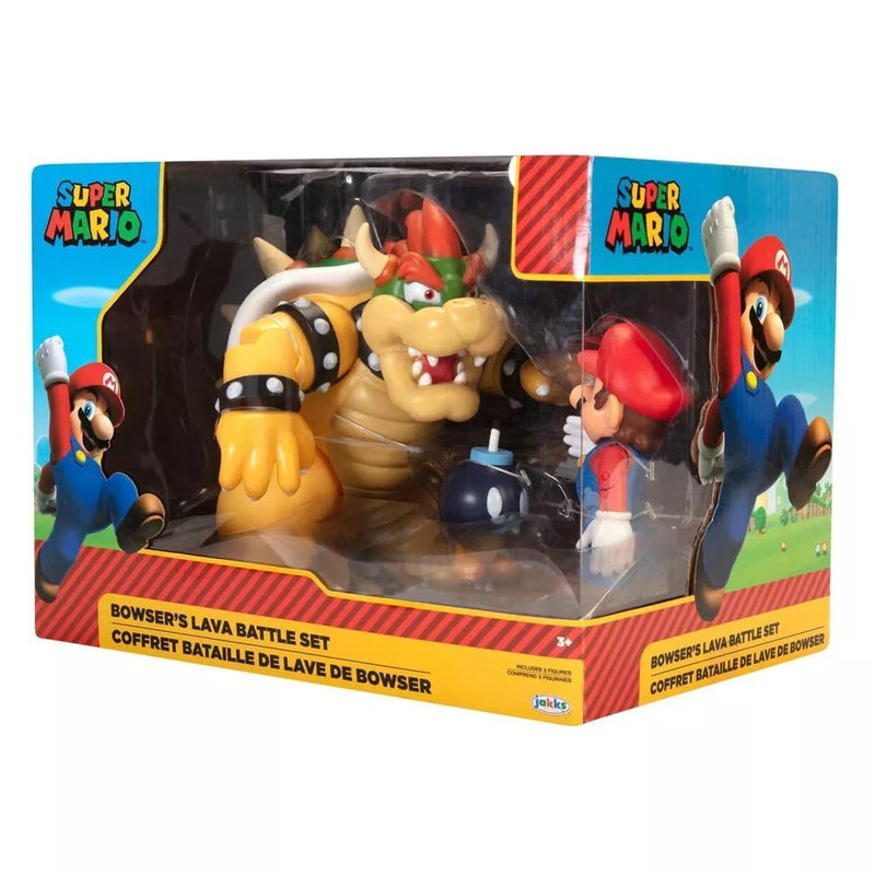 Nintendo Bowsers Lava Battle Set Action Figures, 2 Figures Included, Yellow