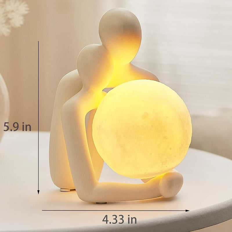 Noetoy Gifts for Girlfriend Boyfriend,Romantic Couple Statue Night Light,Wedding Gifts for Couple,Engagement Valentine's Day Present Modern Ornaments for Bookshelf Bedroom Living Room - Gift Guide
