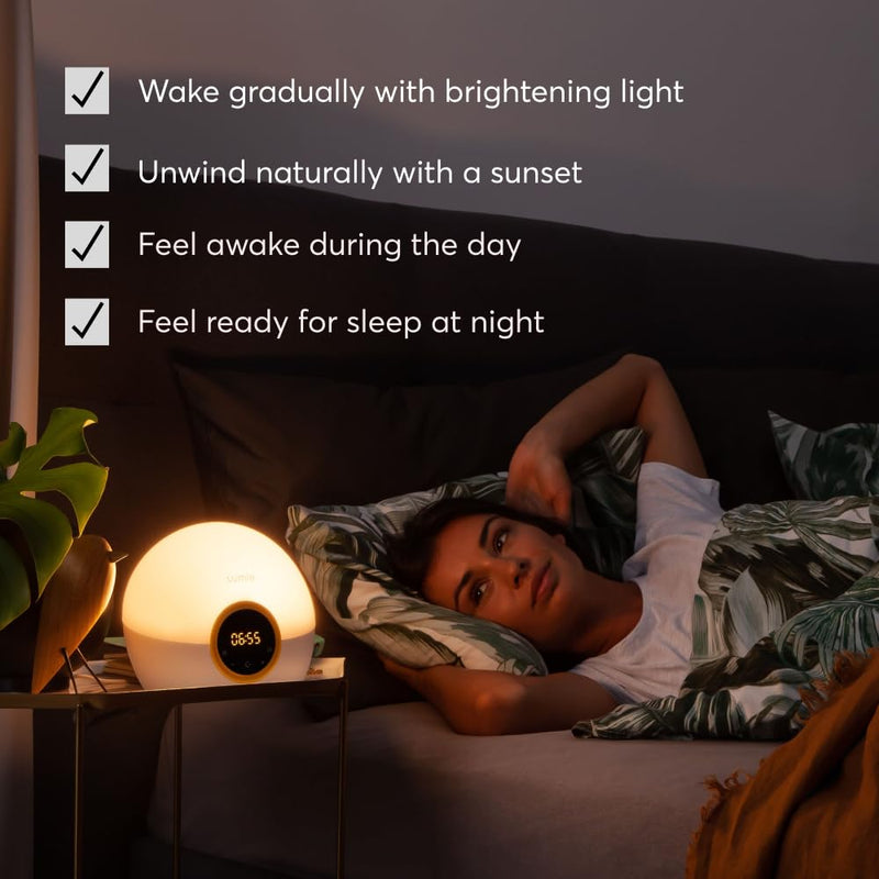 Lumie Bodyclock Rise 100 - Wake-Up Light Alarm Clock with Sunrise and Sunset, Multicolour - Gift Guide