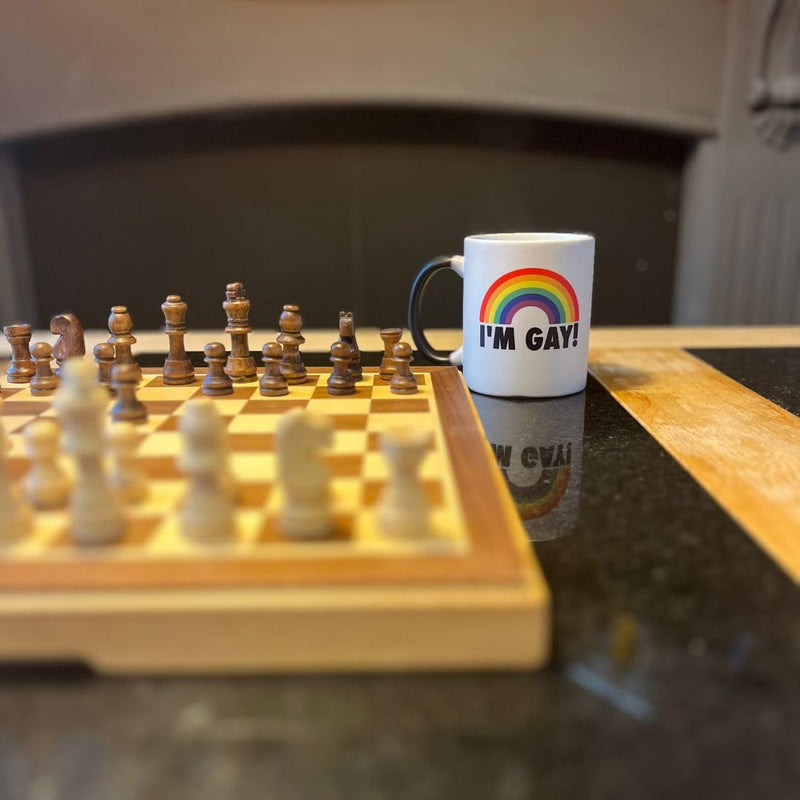 I'm Gay Rainbow Heat Change Mug - Funny Rude Mug | Message Appears as it Heats | Perfect Novelty Gag Gift, Best Funny Gifts and Pride Accessories.