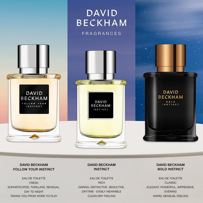 DAVID BECKHAM Instinct - Eau De Toilette For Men - Woody Aromatic Perfume With Notes Of Bergamot, Star Anis, Vetyver - Long-lasting - 75ml
