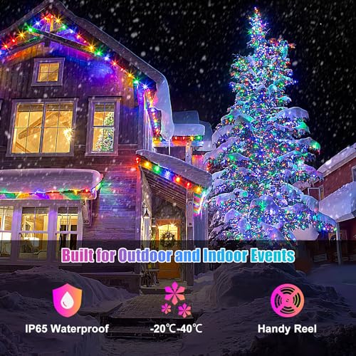 Electight 10M RGB-IC Fairy String Lights Multicolor [APP & Remote Control],Christmas Halloween Lights,99+ Modes Dimmable, USB Powered& Waterproof, for Indoor & Outdoor, Room, Wedding, Deco - Gift Guide