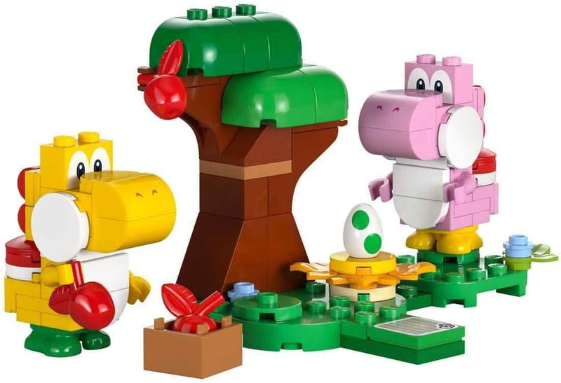 LEGO Super Mario Yoshis’ Egg-cellent Forest Expansion Set, Collectible Role-Play Toy for 6 Plus Year Old Boys, Girls & Kids with 2 Brick-Built Yoshi Character figures, Small Gifts for Gamers 71428