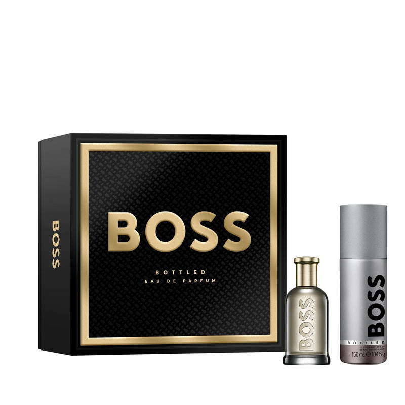 BOSS Men's 2 Piece BOSS Bottled Festive Giftset including an Eau de Parfum 50ml and Men's Spray Deodorant 150ml