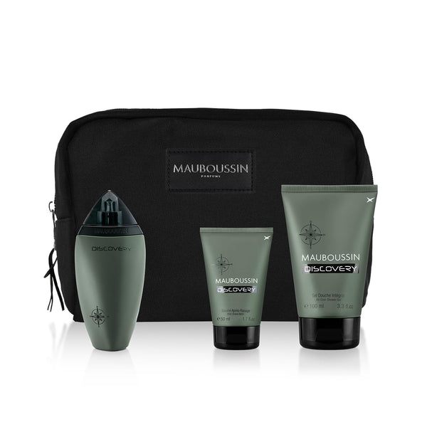 Mauboussin - Prestige Set Discovery : Eau de Parfum, Shower Gel, After-Shave Balm & Toiletry Bag