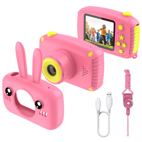 Kids Camera for 3-12 Year Old Girls, Digital Camera Girls Toys 2 inch for Children with 32GB SD Card Birthday Christmas Toy Gifts for 3 4 5 6 7 8 Year Old Girls Birthday Creative Gift Pink - Gift Guide