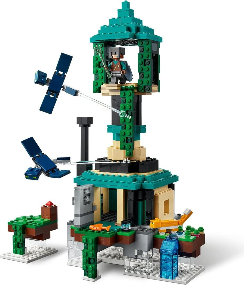 LEGO 21173 Minecraft The Sky Tower Building Toy, Set with Pilot, Cat & 2 Flying Phantoms Figures, Gifts for 8 Plus Year Old Boys & Girls