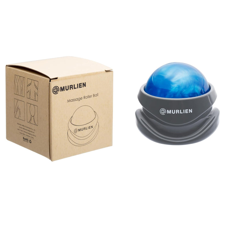 MURLIEN Massage Roller Ball, Tight and Sore Muscles Relief, Manual Massager, Alleviating Shoulder, Arms, Back, Legs, Calves or Muscle Tension - Blue