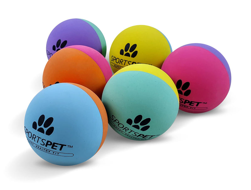 SPORTSPET High Bounce Natural Rubber Dog Balls (6 Pack High Bounce) (60mm) - Gift Guide