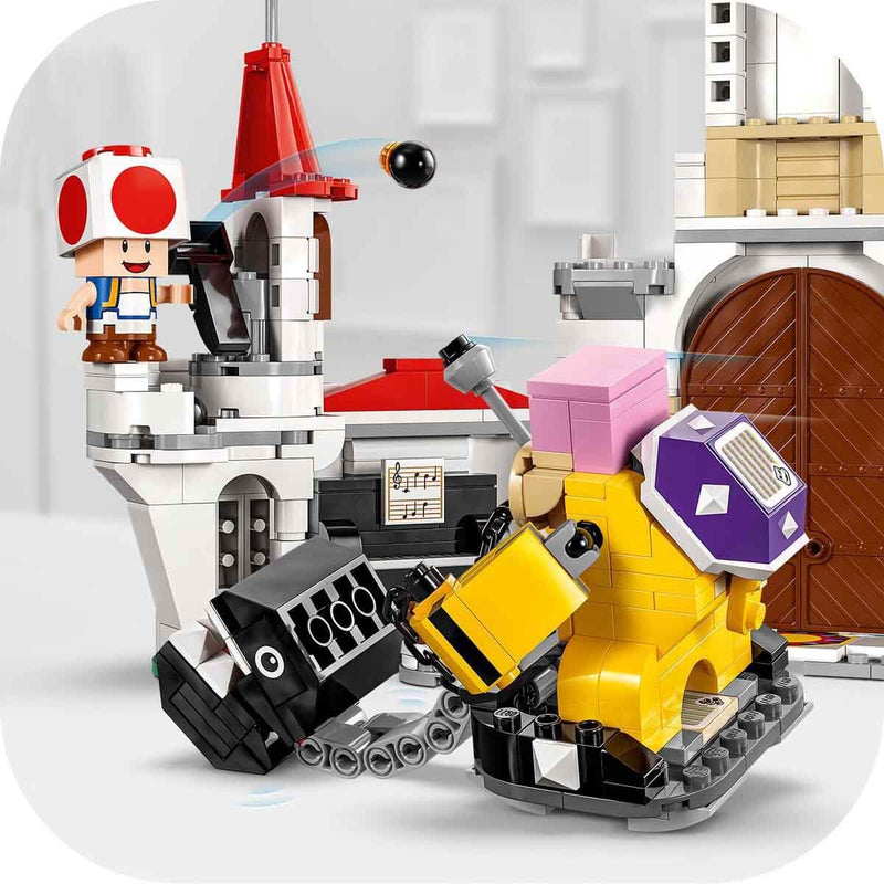 LEGO Super Mario Battle with Roy at Peach’s Castle Set, Nintendo Character Building Toy for 7 Plus Year Old Boys & Girls, with 3 Figures, Adventure Playset, Gifts for Kids and Gamers 71435