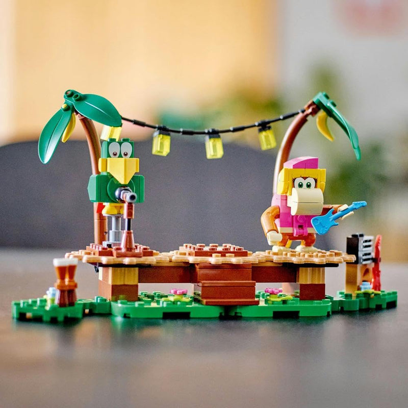 LEGO Super Mario Dixie Kong's Jungle Jam Expansion Set with Dixie Kong and Squawks the Parrot Figures, Buildable Toy to Combine with Starter Course 71421