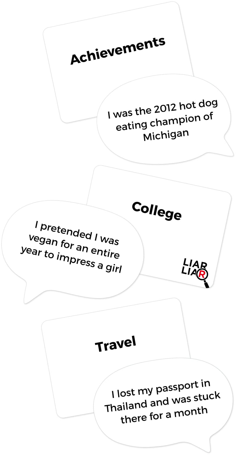 LIAR LIAR Party Game - The Family Card Game of Truths and Lies - for Kids, Tweens, Teens, College Students, Adults, Friends and Families - Perfect for Fun Parties and Board Games Night with your Group