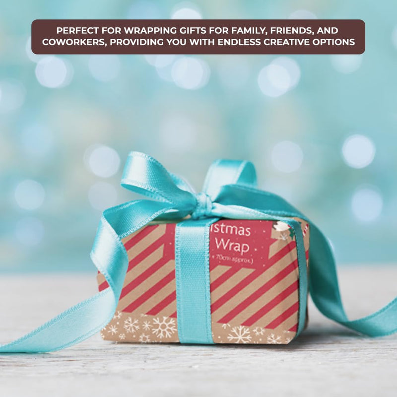 1Above 16 Large Flat Sheets of Recycled Kraft Christmas Wrapping Paper – 4 Assorted Designs - 70x50cm (1) - Gift Guide