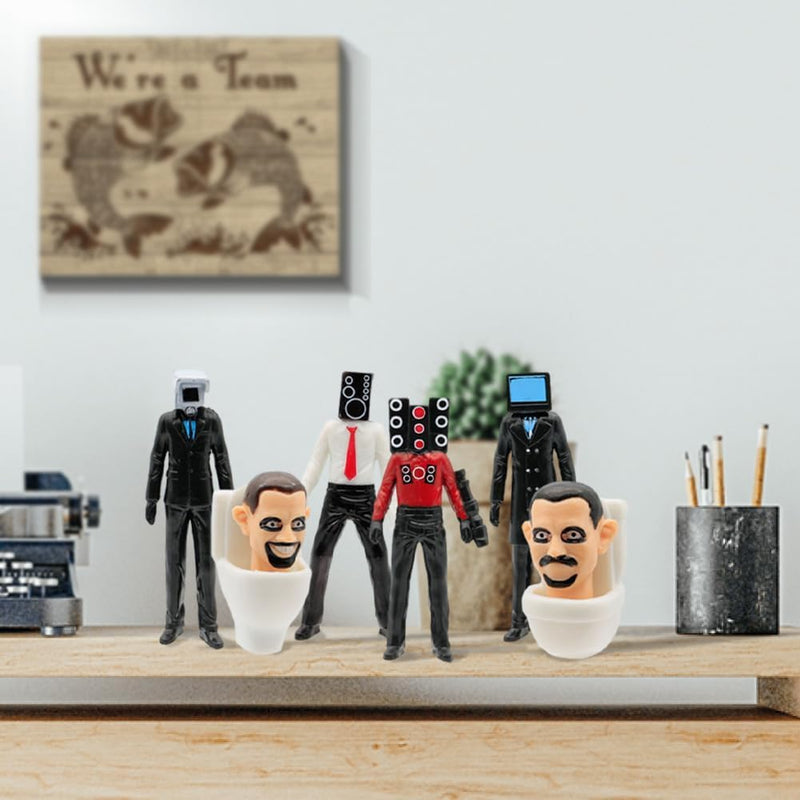 Skibidi Toy Figures Set 9 PCS, Fun Stuff For For Endless Entertainment, for Halloween and Game fans. (9PCS)