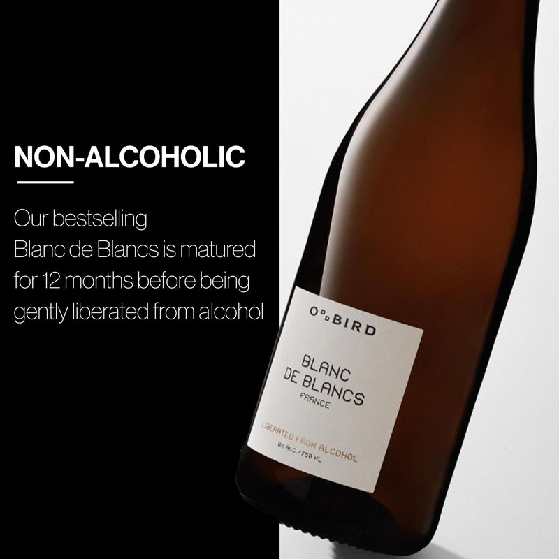 Oddbird Blancs De Blanc │ 100% Sparkling Chardonnay Wine │ Non-Alcoholic │ 0% │ 750ml
