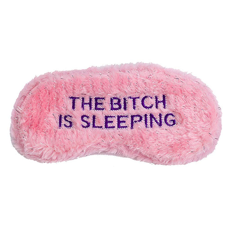 Diabolical Gifts Novelty Eye Mask - 'The Bitch is Sleeping' Sleep Joke Blindfold Practical Joke Gift, Pink