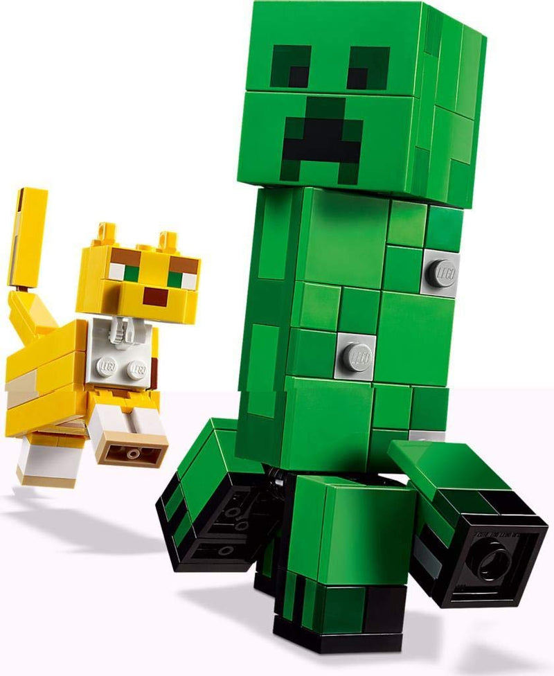 LEGO 21156 Minecraft BigFig Creeper and Ocelot Figures Building Set, Toys for Kids 7+ Years Old