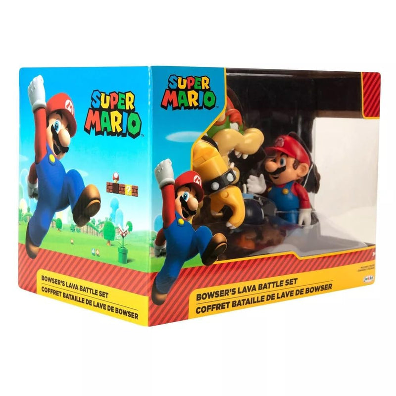 Nintendo Bowsers Lava Battle Set Action Figures, 2 Figures Included, Yellow