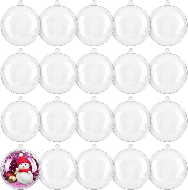 5cm 20pcs Christmas Baubles Clear Fillable Christmas Ball Xmas Decor - Gift Guide