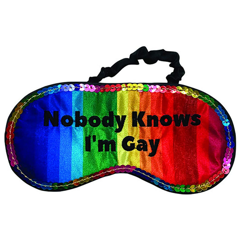 Deezee Nobody Knows I’m Gay Sleeping Eyemask, Red,One Size - Gift Guide