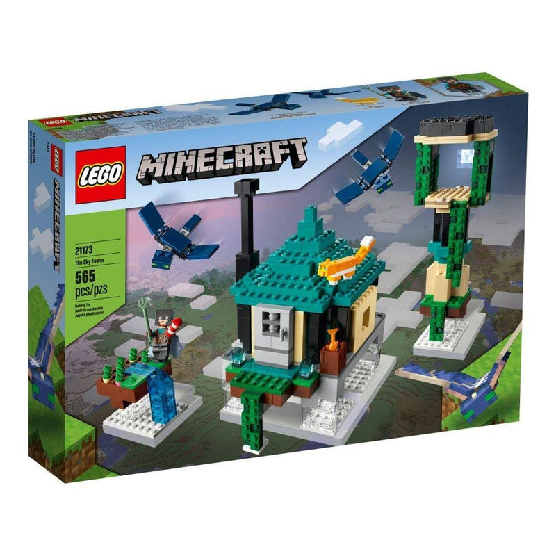 LEGO Minecraft The Sky Tower 21173 Fun Floating Islands Building Kit Toy with a Pilot, 2 Flying Phantoms and a Cat; New 2021 (565 Pieces)