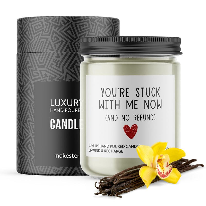 Gifts for Her & Him - Soy Wax Scented Candle - Stuck with Me Gift - Girlfriend or Boyfriend Presents for Birthday or Christmas