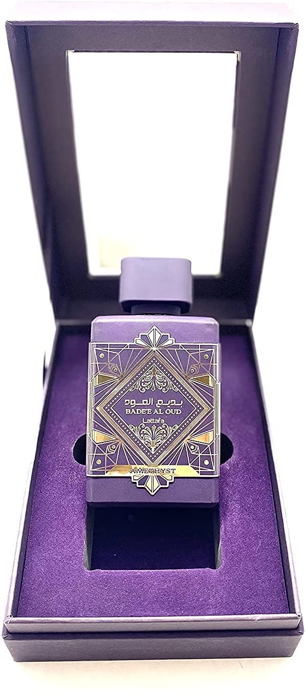 Badee Al Oud Amethyst 100ml | Eau de Parfum | Vanilla, Rose, Oud | Seductive Scent for Women by aClickAway