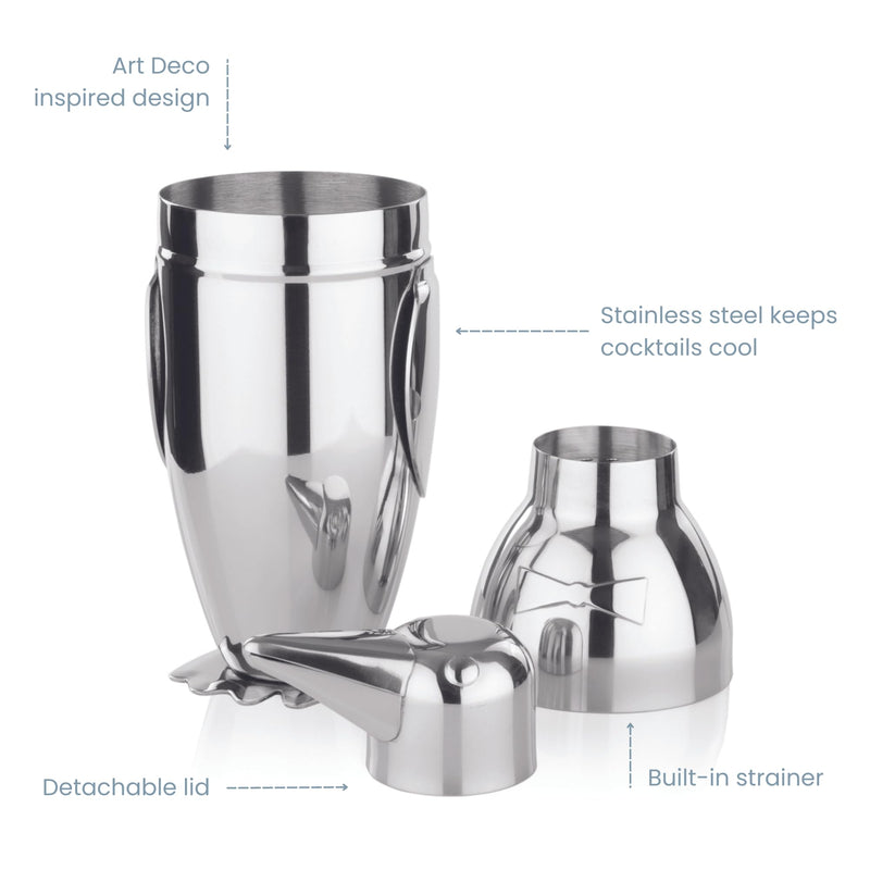 Penguin Cocktail Shaker/Stainless Steel / 550ml / Built-in Strainer