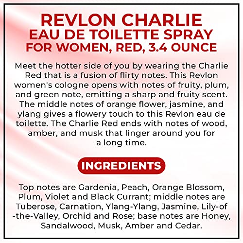 Revlon Charlie Red EDT Spray, 3.4 oz