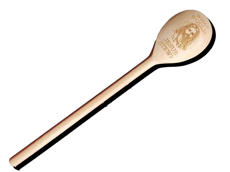 What Would Jesus Do Stew Wooden Baking Spoon Novelty Cooking Gift Christian God Religous Present