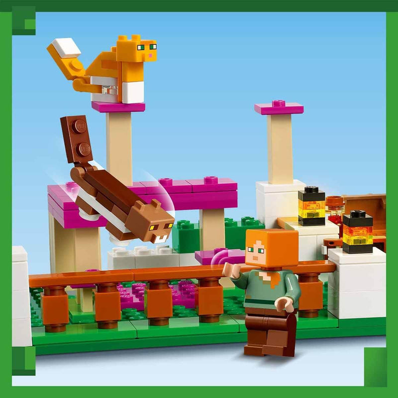 LEGO 21249 Minecraft The Crafting Box 4.0, 2in1 Playset; Build River Towers or Cat Cottage, with Alex, Steve, Creeper and Zombie Mobs Figures, Action Toys for Kids, Boys, Girls