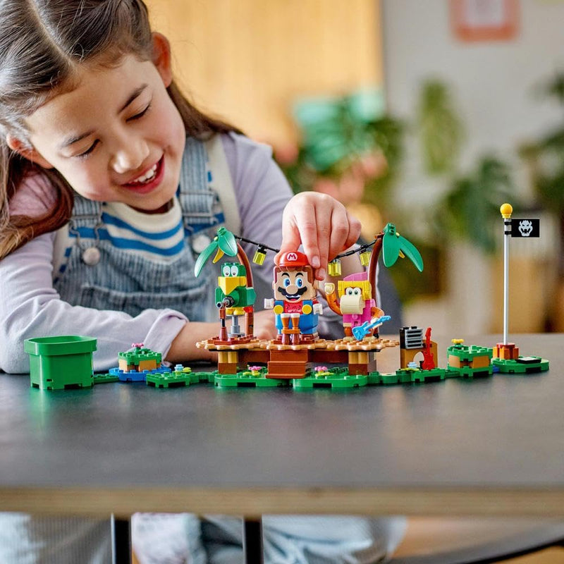 LEGO Super Mario Dixie Kong's Jungle Jam Expansion Set with Dixie Kong and Squawks the Parrot Figures, Buildable Toy to Combine with Starter Course 71421