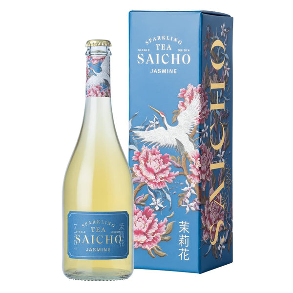 Saicho | Luxurious Non-Alcoholic Jasmine Sparkling Tea - Apple Sherbet, Lychee & Vanilla Notes - 750ml Bottle - Gift box included