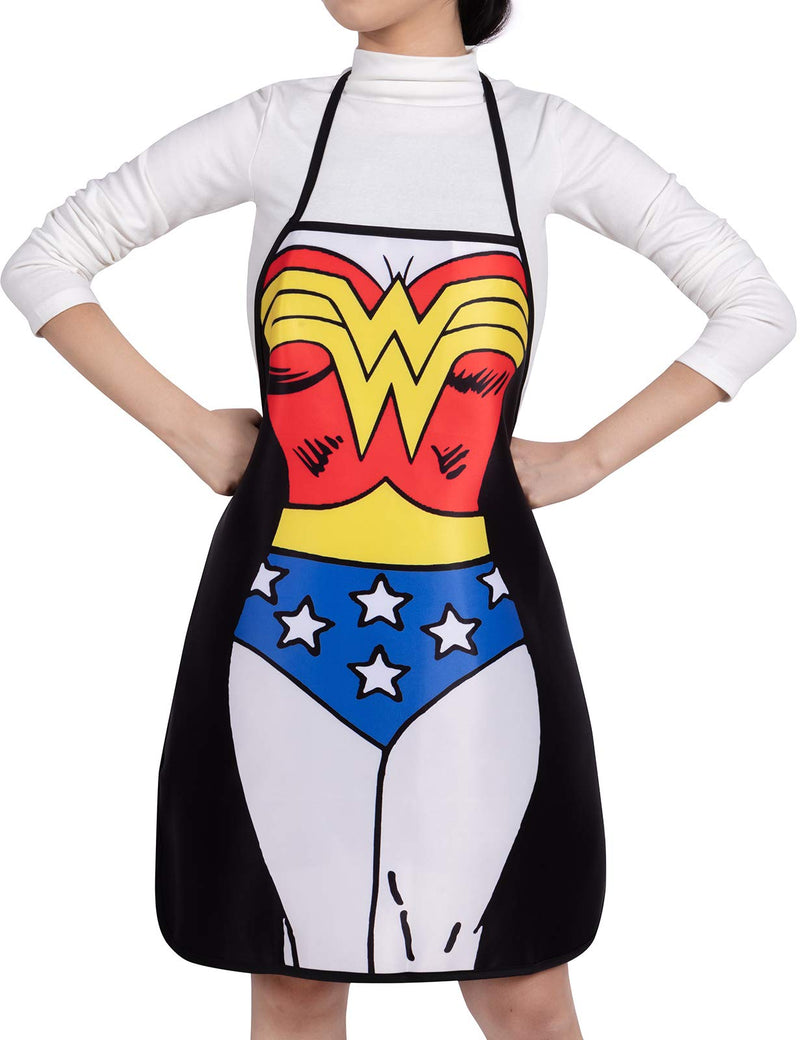 Cycorld Funny Novelty Apron Christmas Kitchen Gift for Couples Xmas Cooking BBQ Party Apron Set for Men and Women Gift (2pcs Superman + Wonder Woman Aprons) - Gift Guide