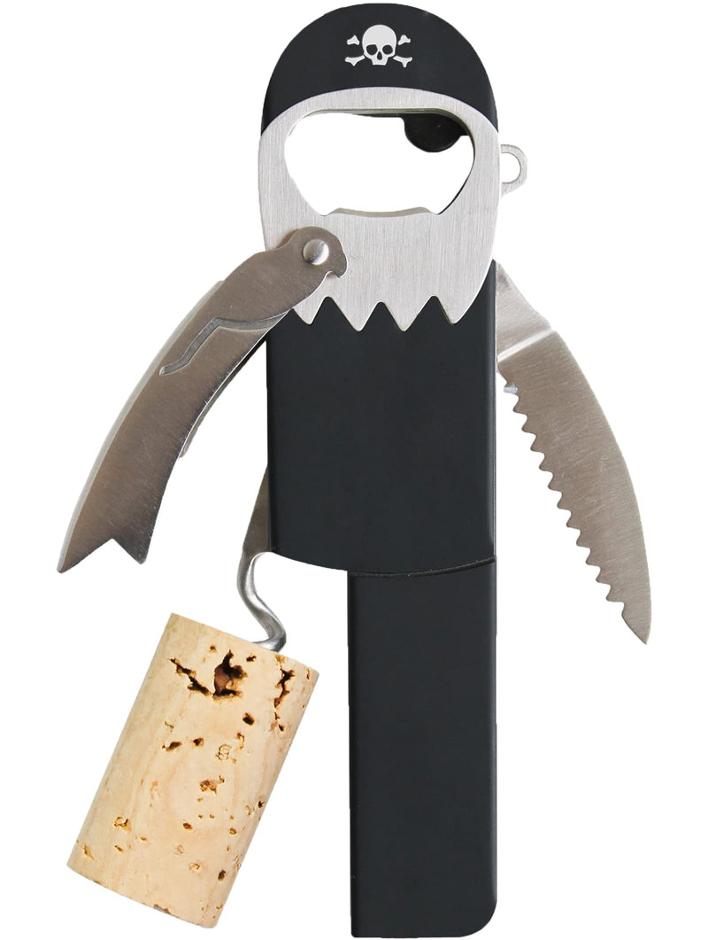 Suck UK | Pirate Bottle Opener | Corkscrew Bottle Opener & Wine Foil Cutter | Quirky Home Accessories | Cool Bottle Opener Gifts for Him | Novelty Gifts for Men | Funny Beer Gift & Beer Gifts for Men