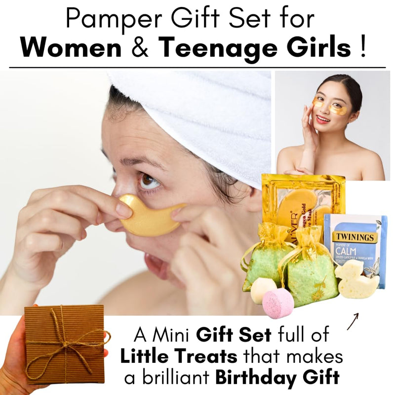 Pamper Gifts for Women (Mini Set 7pcs) Little Gifts for Her|Self Care Box|Pamper Kit|Relaxing Gift|Care Package for Her|De Stress|Pamper Box Pamper Set|Relaxation Gifts|Relax Wellbeing Gifts for Women