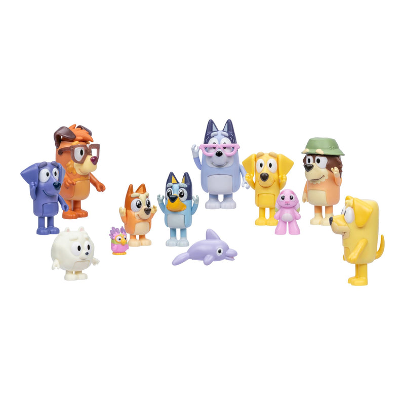 Bluey The Super Fan Set, Includes Twelve 2-2.5 Inch Figures