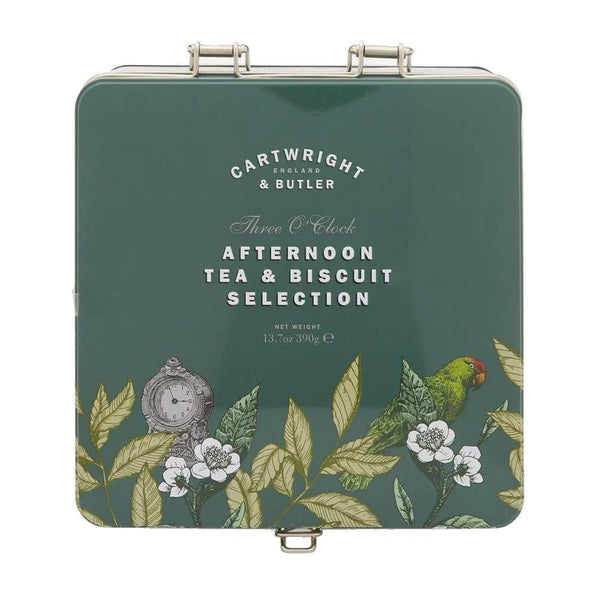 Cartwright & Butler | Three O'clock Afternoon Tea & Biscuit Selection Tin - Gift Basket, Birthday Treats, Thank You Gift, Thinking of You, Father's Day Gift, Mother's Day Gift - Gift Guide