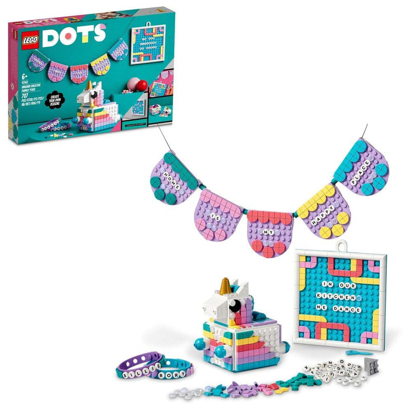 LEGO 41962 DOTS Unicorn Creative Family Pack 5 in 1 Toy Crafts Set with Bunting and Message Board, Party Decorations Gift for Kids, Girls and Boys Aged 6 Plus